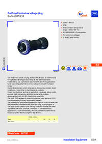 Thumbnail of document Data Sheet Extra low Voltage Plug Series 8573 12 EN 20297